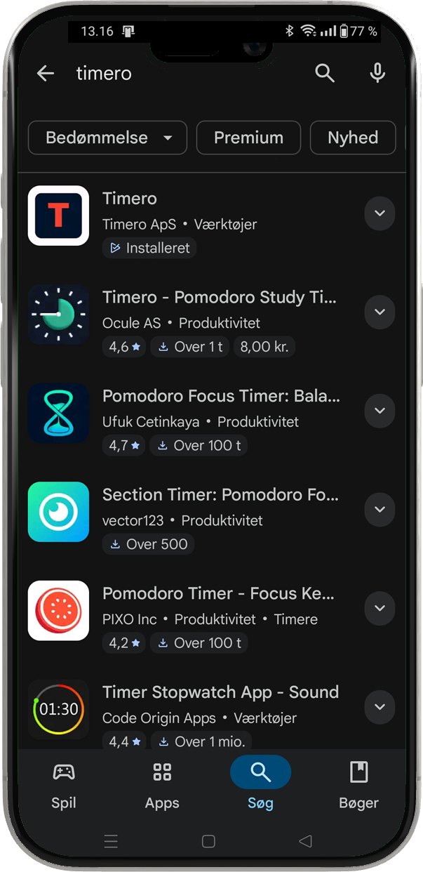 Timero Sådan installerer du Timeros app på Android og IOS | Timero | Timero